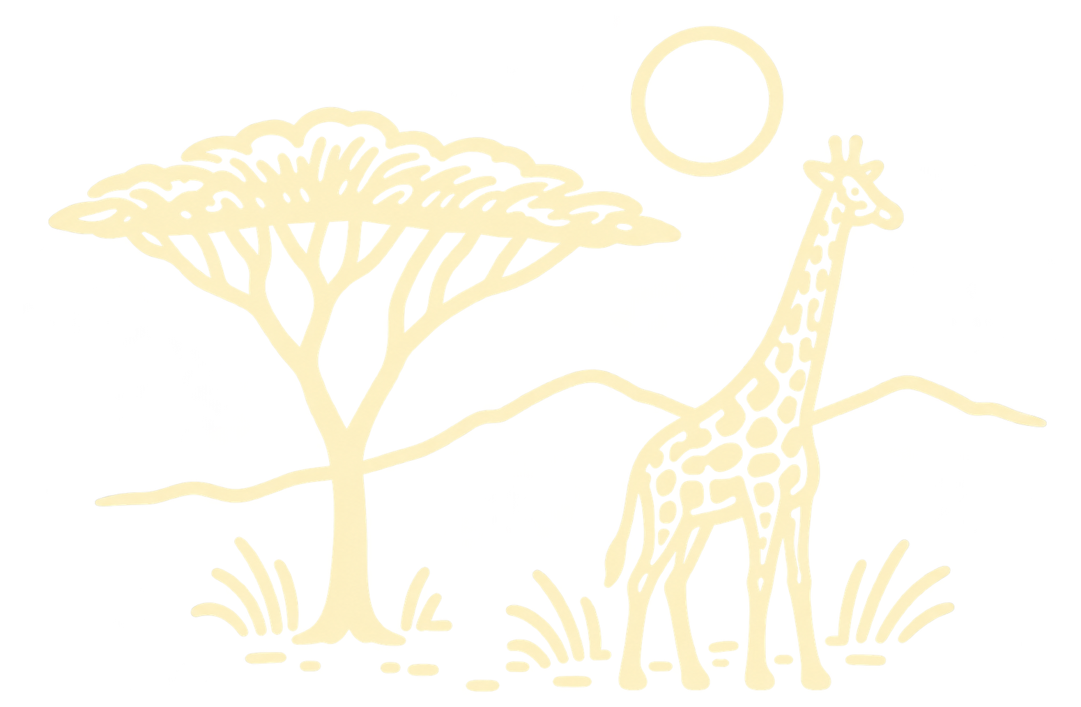 Illustration av en frivillig safari i Rwanda